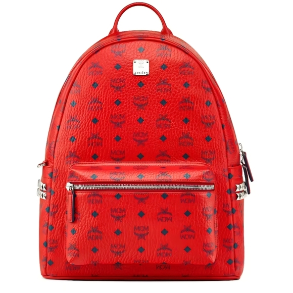 AUTHENTIC Candy Red MCM Backpack!  Brand New! main image 4